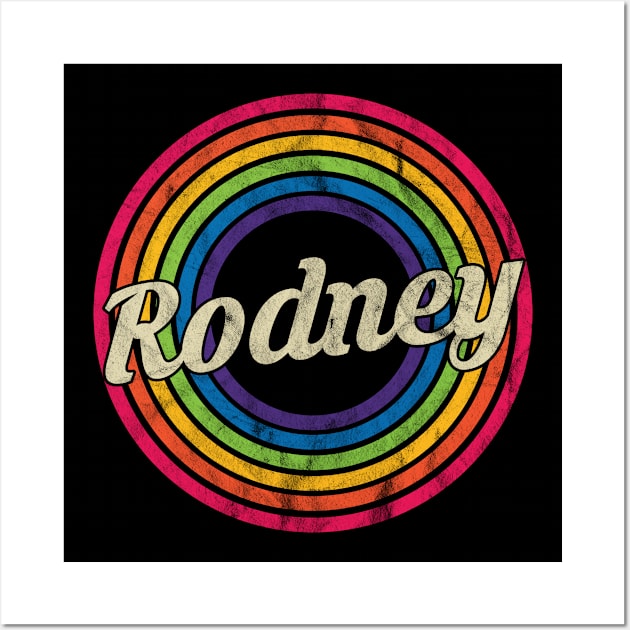 Rodney - Retro Rainbow Faded-Style Wall Art by MaydenArt